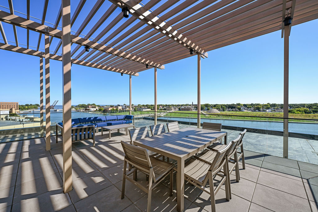 Mackson Corners rooftop terrace river views